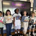 Students sharing book choices